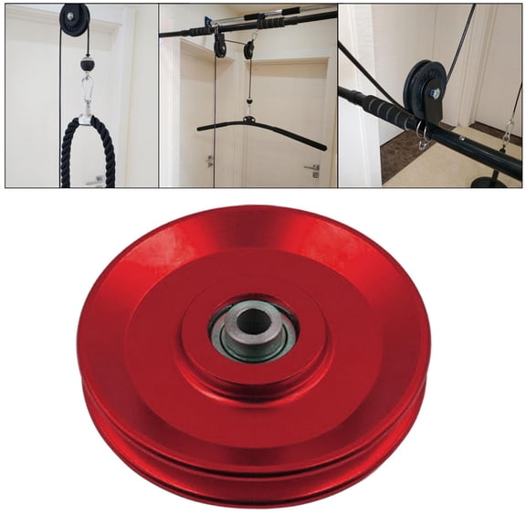 Universal Aluminum Wheel Gym Accessory for Fitness Equipment , Red, 110mm