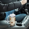 thumbnail image 4 of Yayeee 30oz Stainless Steel Tumbler with Straw and Handle Double-Wall Insulated Travel Water Bottle, Fall Pumpkin Pattern, 4 of 8