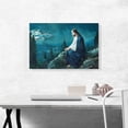 thumbnail image 2 of ARTCANVAS Christ on the Mount of Olives Jesus at Night Blue Canvas Art Print - Size: 26" x 18" (0.75" Deep), 2 of 9