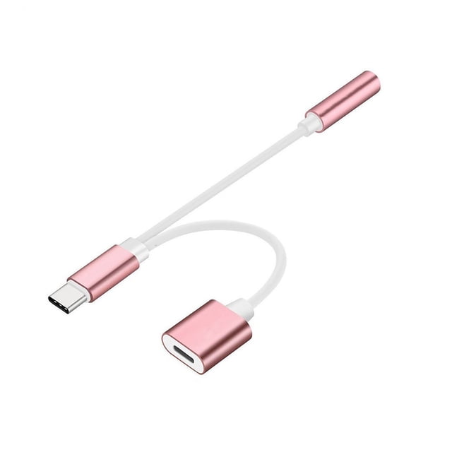 Adaptateur Audio Type - c vers Type - c et 3,5 mm 2 en 1 pour la Charge et l'Écoute
