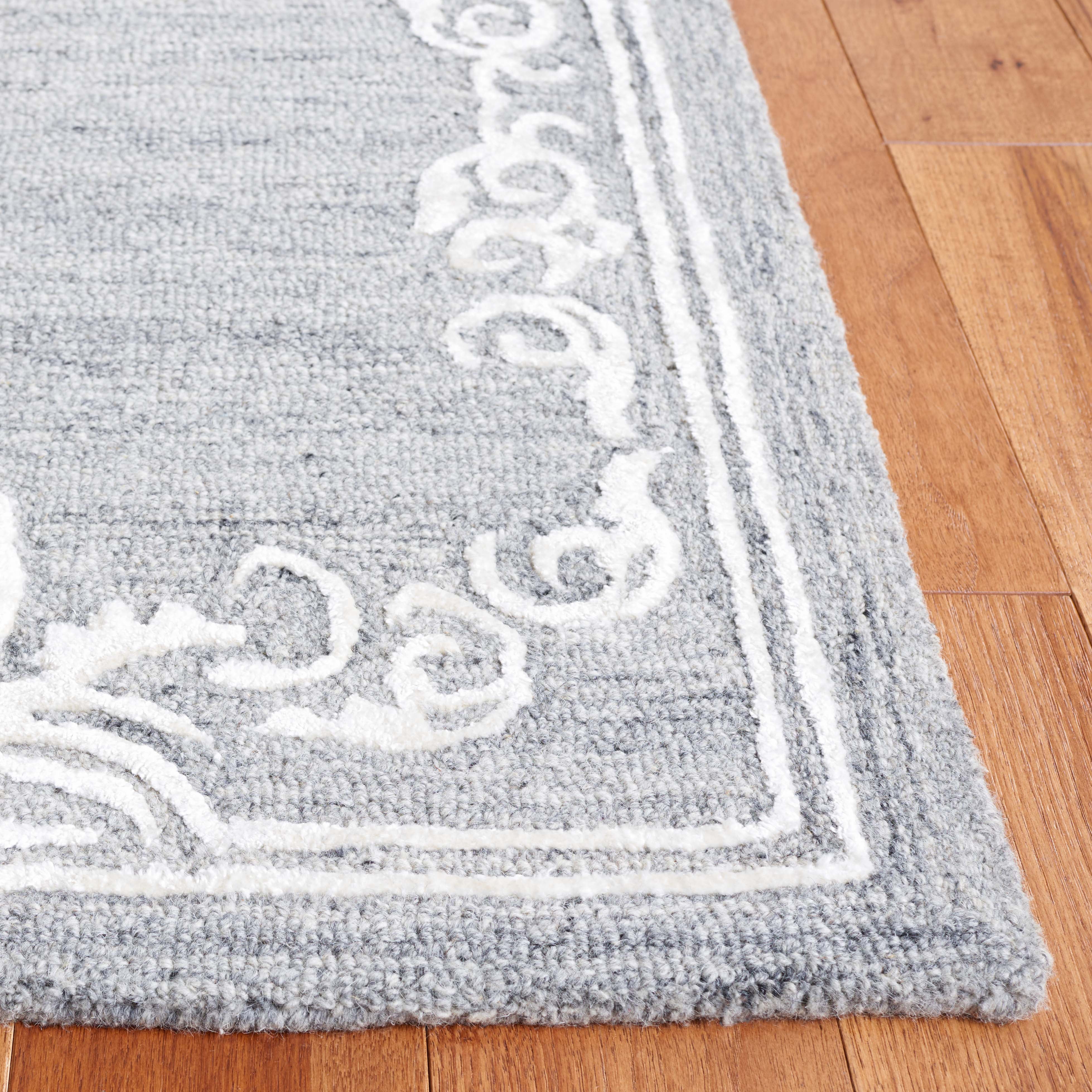 SAFAVIEH Glamour Euler Abstract Area Rug, Grey/Ivory, 4' x 6'