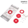 thumbnail image 4 of AURARMLET Router Insert Board for Furniture Making Silver Metal with Router Template 1Pcs, 4 of 6