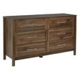 thumbnail image 2 of Stonebrook 6-Drawer Horizontal Dresser in Wood Classic Walnut Finish, 2 of 5