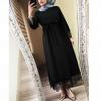 Maxi Dresses for Women Long Sleeve Vestidos Women 2019 Abaya Dubai Ramadan Moroccan Muslim Dress Turkish