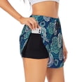thumbnail image 2 of Haiem Bohemian Mandala Women's 2 in 1 Running Shorts - Lightweight Athletic Workout Gym Yoga Breathable Sports Shorts Liner with Phone Pockets-Small, 2 of 9