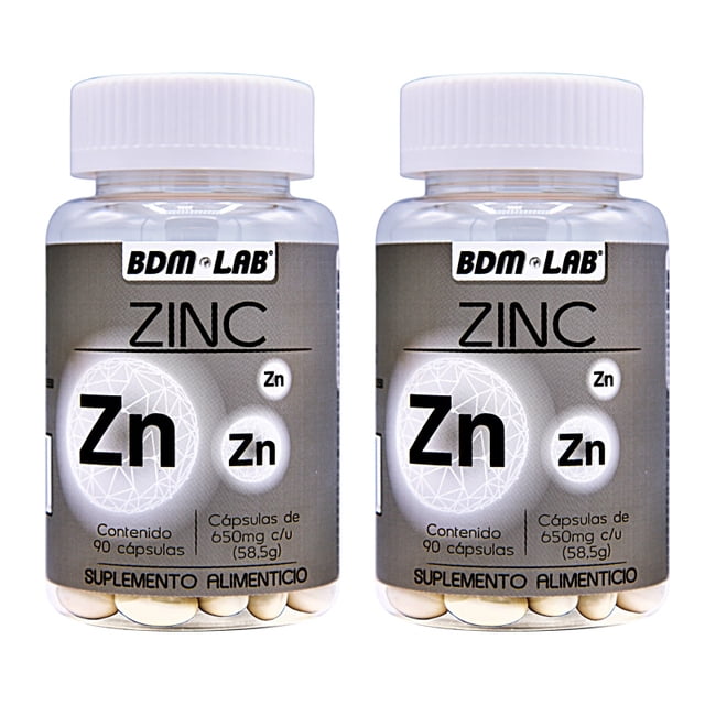 DUO PACK CÁPSULAS DE ZINC 60 C/U BDM-LAB BDM-LAB 2 frascos con 60 caps