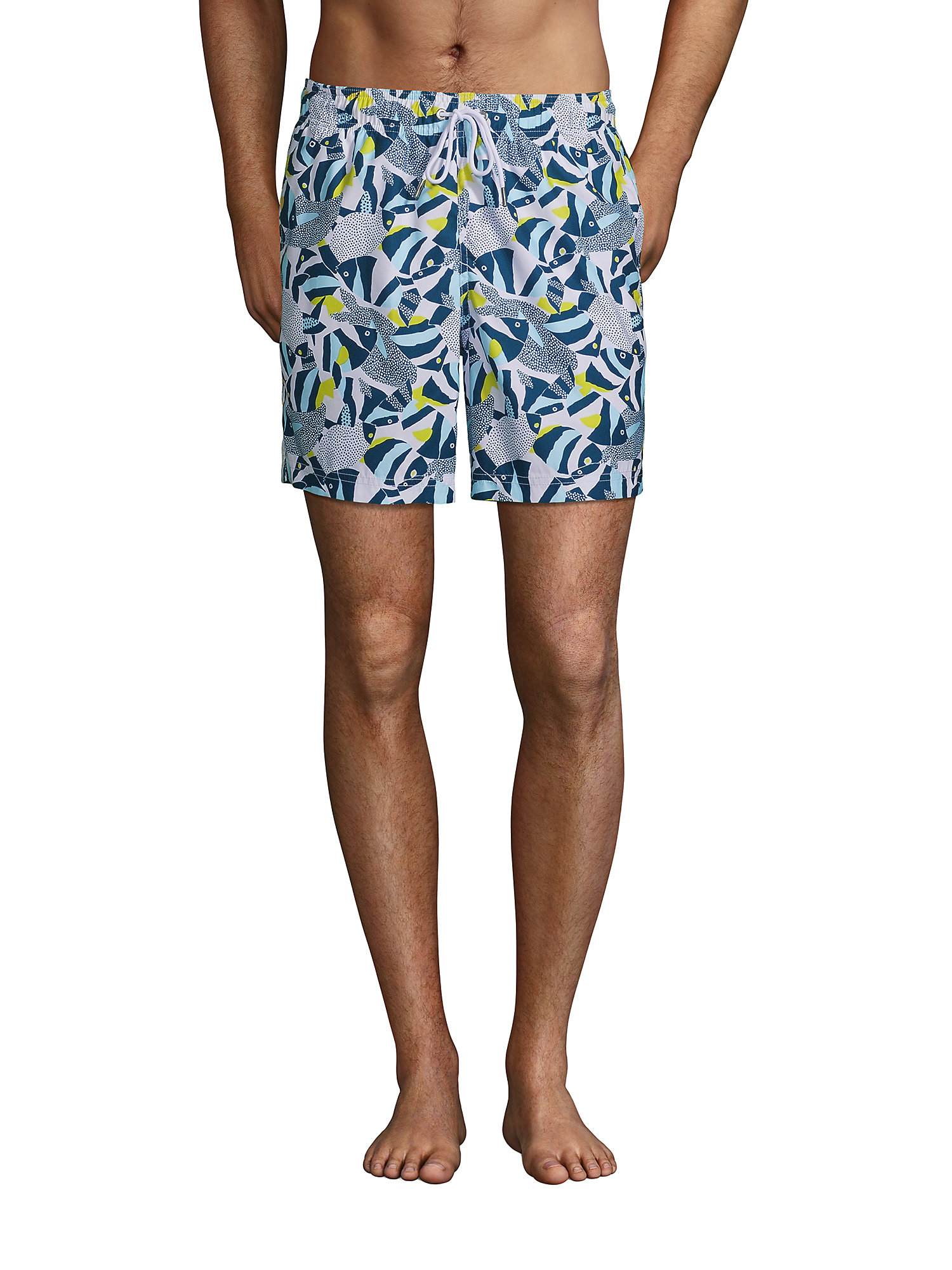 Lands' End Men's 6" Print Volley Swim Trunks