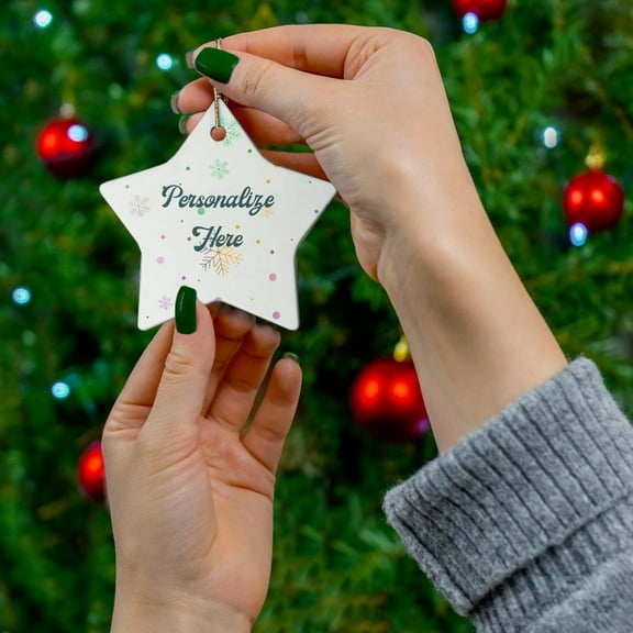 Personalized Star Ceramic Ornament - Custom Holiday Decor, Unique Gifts, Winter Celebrations, Home Decoration, Tree Ornament