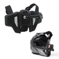 thumbnail image 1 of Camera Helmet Mount Holder, Stable Fixation Helmet Chin Mount Bracket Sturdy PC Silicone Polyester  for Motorcycle, 1 of 7