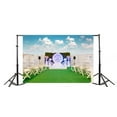 thumbnail image 3 of ABPHOTO 7x5t Photography Backdrop Spring Fresh Flowers Wood Chair Green Grassland Blue Sky White Cloud Romantic Photo Background Backdrops, 3 of 4