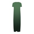thumbnail image 4 of Women's Gradient Short Sleeve Maxi Dress 2025 Summer Casual Crewneck A Line Flowy Long Dresses with Pockets, 4 of 5