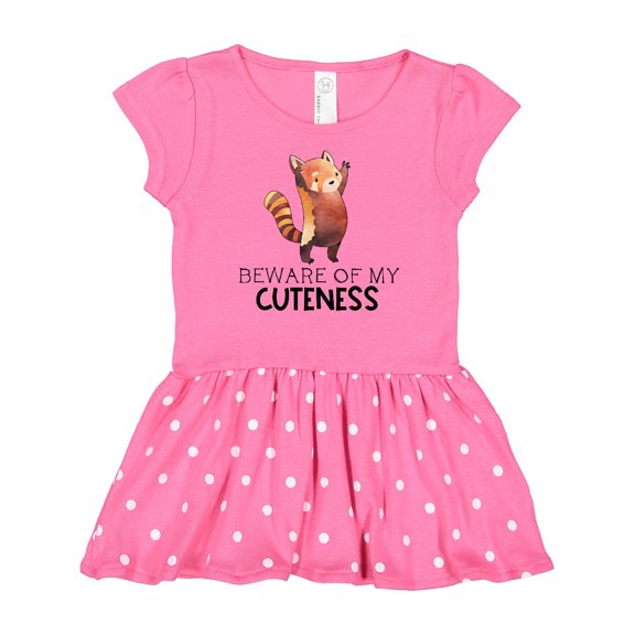 Inktastic Beware of My Cuteness Cute Red Panda Gift Baby Girl Dress