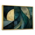 thumbnail image 3 of Designart "Swirls of Abstract Echoes II" Oversized Abstract Framed Wall Art - Transitional Green Abstract Collages Entryway Framed Wall Art Print, 3 of 7