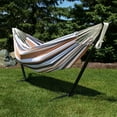 thumbnail image 6 of Sunnydaze 2-Person Cotton Brazilian Hammock with Stand, 400 lb Capacity - Calming Desert, 6 of 9