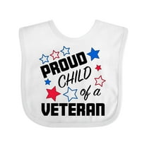 Inktastic Proud Child of a Veteran- Veterans Day Boys or Girls Baby Bib