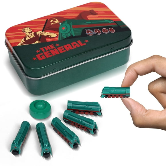 General Deluxe Board Game Train Set | Player Pieces for Ticket to Ride and Other Adult, Family, and Kids Train Board Games | Upgraded Miniatures (Green)