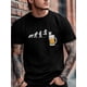 thumbnail image 4 of Men's T-Shirt,Short Sleeve Tee Shirt Casual Tops Small Paper Man Beer Crewneck T Shirts for Men, 4 of 8
