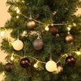 thumbnail image 3 of 24pcs 1.18" Small Christmas Ball Ornaments Shatterproof Christmas Decorations Tree Balls for Holiday Wedding Party Decoration, Tree Ornaments Hooks Included (Orange, 3cm/1.18"), 3 of 6
