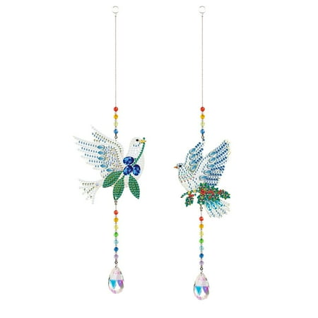 

SHUWND Crystal Light Catcher Diamond Painting Peace Pigeon Hanging (GSKY2006)