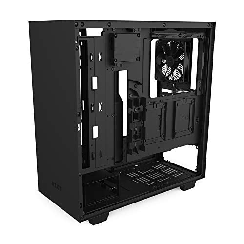 NZXT H510i - CA-H510i-B1 - Compact ATX Mid-Tower PC Gaming Case - Front I/O USB Type-C Port Vertical GPU Mount - Tempered Glass Side Panel - Integrated RGB Lighting - Black -