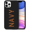 thumbnail image 1 of Case Yard Wooden Case for iPhone-12-Pro-Max Soft TPU Silicone cover Slim Fit Shockproof Wood Protective Phone Cover for Girls Boys Men and Women Supports Wireless Charging Navy 2 Design, 1 of 7