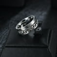 thumbnail image 1 of Anillo de cadena giratoria para hombre, estilo coreano, estilo hip hop, anillo de acero de titanio, anillo de cola única personalizado y moderno para hombre, joyería para estudiantes, 1 of 5