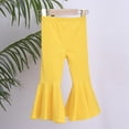 thumbnail image 2 of Baby Girls Flare Pants Toddler Ruffle Bell Bottoms Pants Trousers Infant Fall Winter Outfits 6-7 Years,Yellow XZNPDUCQ, 2 of 9