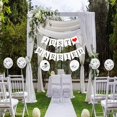 thumbnail image 6 of Just Married Decorations JUST MARRIED Wedding Party Decoration Car Decor White and Silver Banner and Balloons Vintage Bunting Photo Props Bridal Shower, 6 of 10