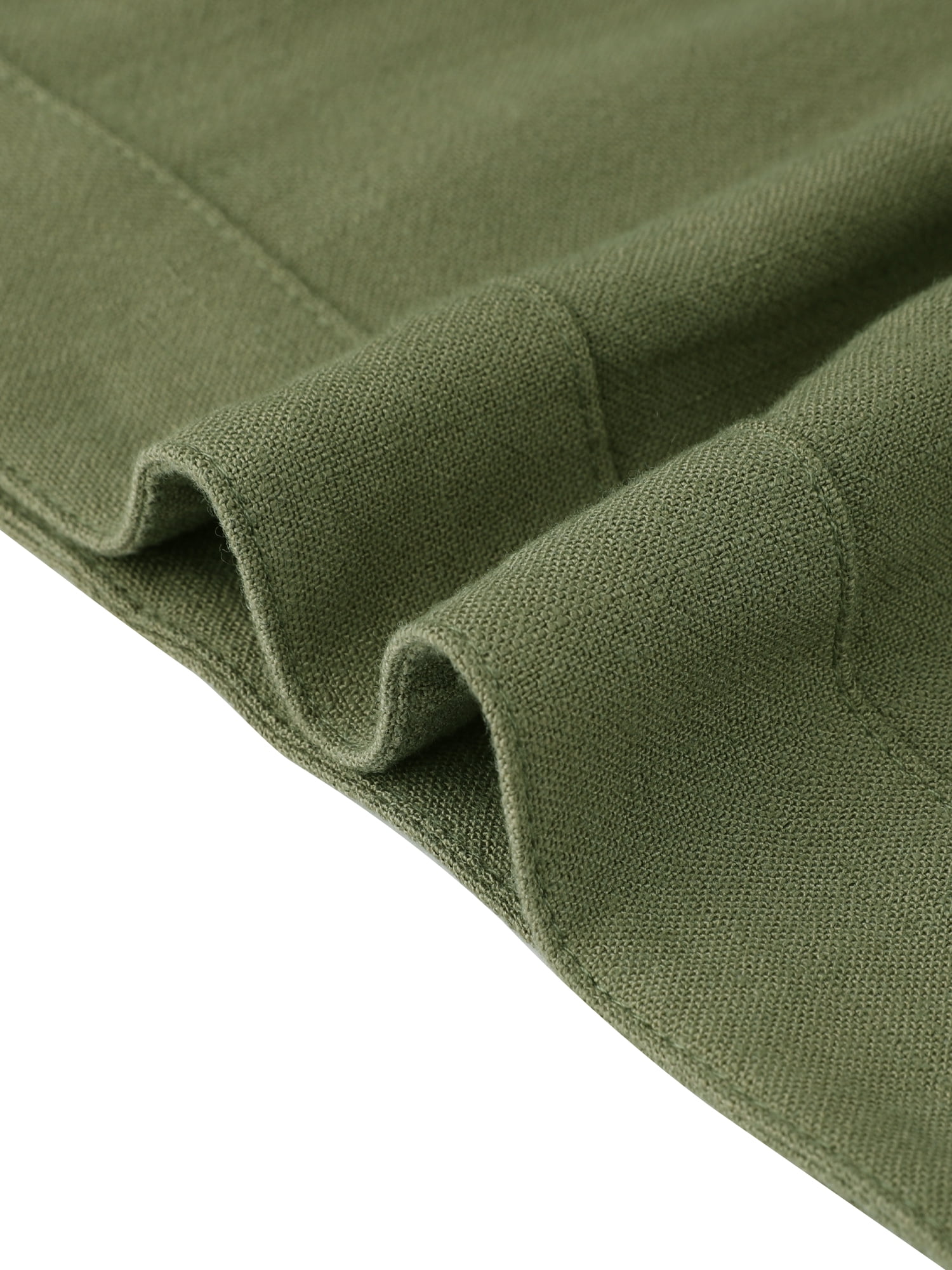 DARING DIVA Women's Wide Leg Drawstring Vacation Beach Pants Large Olive Green