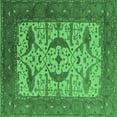 thumbnail image 1 of Ahgly Company Indoor Square Oriental Emerald Green Industrial Area Rugs, 7' Square, 1 of 4