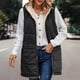 thumbnail image 1 of ICHUANYI liquidación mujer invierno Casual suelta moda Color bolsillo con cremallera felpa chaleco Tops Reversible largo algodón abrigo ICHUANYI WER2023082201047, 1 of 7