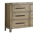thumbnail image 3 of HomeRoots Decor Wooden Dresser with 6 Drawers and Bar Pull Handle, Oak Brown and Black, 3 of 3