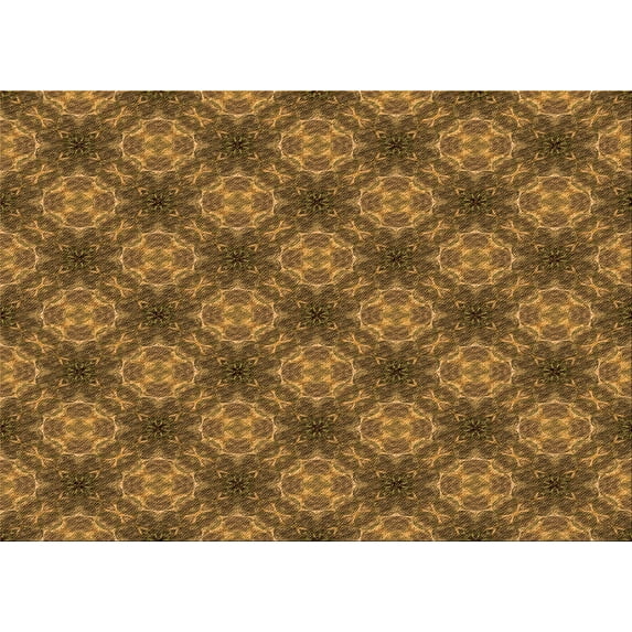 Ahgly Company Machine Washable Indoor Rectangle Transitional Dark Bronze Brown Area Rugs, 7' x 10'