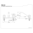 thumbnail image 2 of Kingston FB121 Columbia Two-Handle 2-Hole 8" Centerset Kitchen Faucet in Polished Chrome, 2 of 4