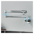 thumbnail image 2 of Kitchen Faucet Pot Filler Double Joint Spout Folding Stretchable Swing Arm, Wall Brass Single Hole Two Handle Kitchen Sink Tap ,Versatile Features, 2 of 7