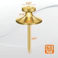 thumbnail image 2 of 60Pcs Double Headed Nails for Hanging Pictures, Wall Hangers Without Nails Thumb Tacks for Wall,Gold, 2 of 8