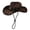 Brown, variant on Unisex Braided Bucket Hat For Outdoor And Casual Wear Adjustable Drawstring Sun Hat For All Seasons Khaki One Size