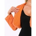 thumbnail image 5 of INSPIRE CHIC Formal Bolero for Women's Evening Dressy Faux Fur Shrug Jacket S Orange, 5 of 6