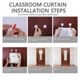 thumbnail image 3 of Valcatch Lockdown Blackout Classroom Door Curtain, 8"W x 35"L Thermal Insulated Tie Up Privacy Shade with 2 Self Adhesive Hooks for School Nursery Home Office, 3 of 6