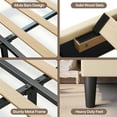 thumbnail image 4 of Lofka Full Size Bed Frame with Headboard, Platform Bed with 8-Inch Storage Space and Wood Slats, No Box Spring Needed, Beige, 4 of 8