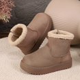 thumbnail image 5 of Yokteiria Women's Snow Boots Cozy Slip On Soft Lined High Top Ankle Boots Thick Bottom Non Slip Flat Heel Cold Weather Outdoor Boots Winter Fashion Footwear, 5 of 10