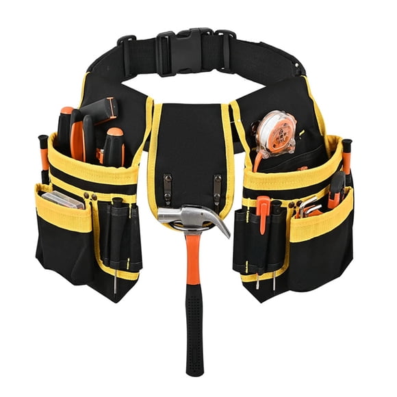 Professional Tool Vest, Magnetic Tool Belt for Tradesmen, Customizable Work Apron with 26 Pockets, Heavy Duty Utility Belt for Contractors, Carpenters, Electricians