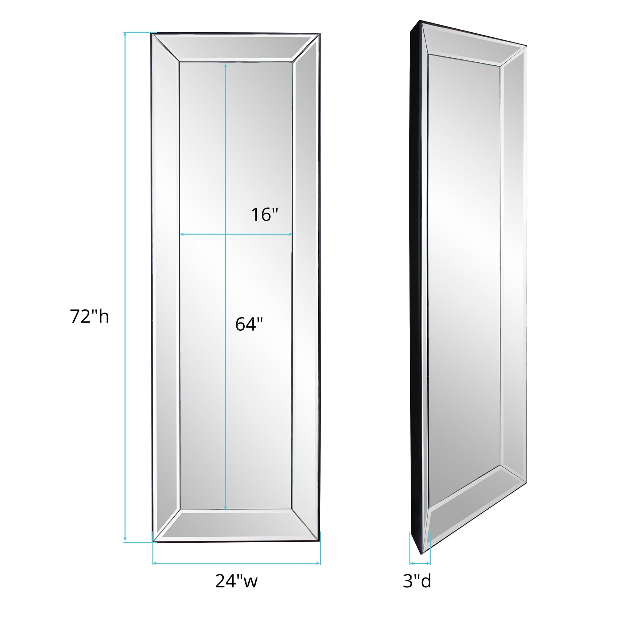 Tyler Dillon Minogue Full Length Dressing Mirror - Clear