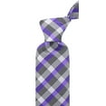 thumbnail image 5 of Scott Allan Purple Plaid Tie | Jacquard Woven Regular Size Necktie 3.3" at Tip | Wedding Ties, 5 of 6