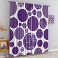 thumbnail image 4 of Contemporary Medieval Geometric Washable Blackout Curtains, Circle Circle Mosaic Dots Extra Wide Kitchen Curtains, Soft Feel Easy to Clean Window Treatments for Living Room Bedroom-W84xL84in, 4 of 6