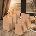 thumbnail image 3 of Versatile Paper Lunch Bags, Kraft Paper Sturdy And Environmentally Friendly Square Bottom Design For Stability, Ideal For Diy And Decoration Yellow (100), 3 of 5