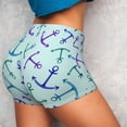 thumbnail image 6 of Seamless Workout Shorts Women - purple blue anchor green Biker Gym Running Yoga Spandex Shorts for Women, 6 of 7
