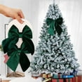 thumbnail image 1 of Nœuds de Noël en Velours pour Arbre et Décoration de Fenêtre - Ornements de Fête Rouges et Verts avec Cordon Suspendu, 1 of 6