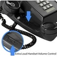 Home Intuition Amplified Single Line Corded Desk Telephone with Extra