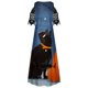thumbnail image 5 of Vestido largo de manga corta de Halloween de encaje con cuello en V informal con estampado de verano para mujer a la moda Fridja bnh6135, 5 of 5